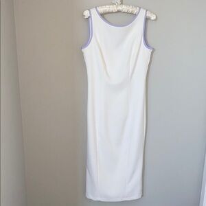 New York & Company White Sleeveless Sheath Dress